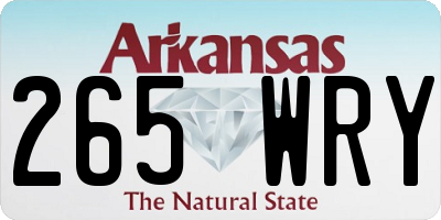 AR license plate 265WRY