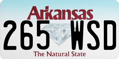 AR license plate 265WSD