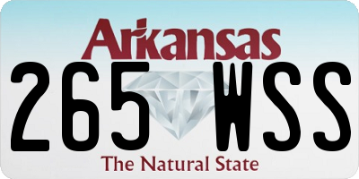AR license plate 265WSS