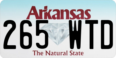 AR license plate 265WTD