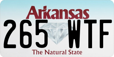 AR license plate 265WTF