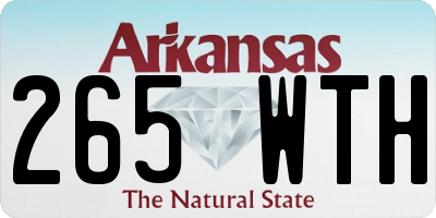 AR license plate 265WTH