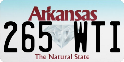 AR license plate 265WTI
