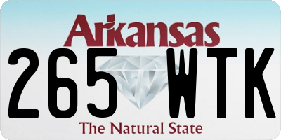 AR license plate 265WTK