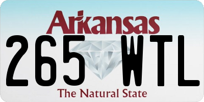 AR license plate 265WTL