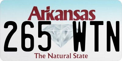 AR license plate 265WTN