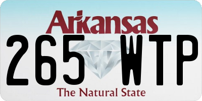 AR license plate 265WTP