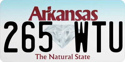 AR license plate 265WTU