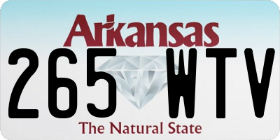 AR license plate 265WTV