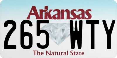 AR license plate 265WTY