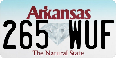 AR license plate 265WUF