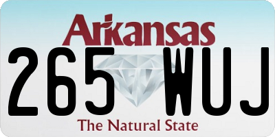 AR license plate 265WUJ