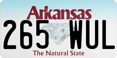 AR license plate 265WUL