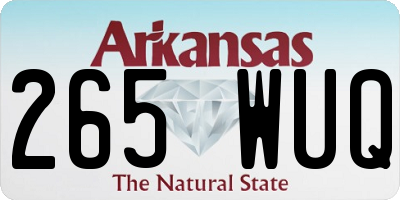 AR license plate 265WUQ