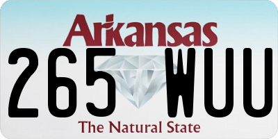 AR license plate 265WUU