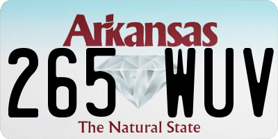 AR license plate 265WUV