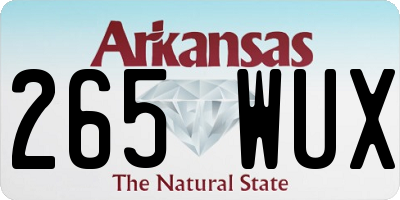 AR license plate 265WUX