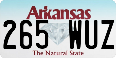 AR license plate 265WUZ
