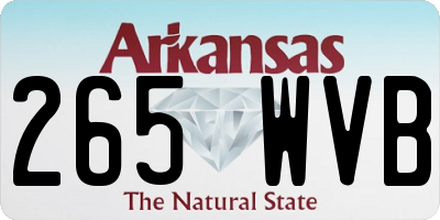 AR license plate 265WVB