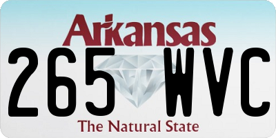 AR license plate 265WVC
