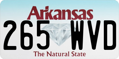 AR license plate 265WVD