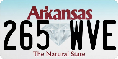 AR license plate 265WVE