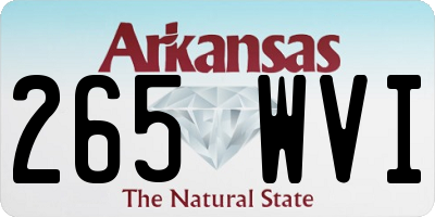 AR license plate 265WVI