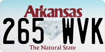 AR license plate 265WVK