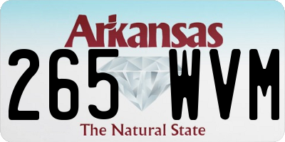 AR license plate 265WVM