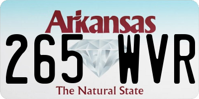 AR license plate 265WVR
