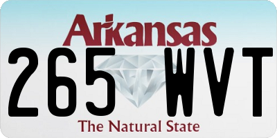AR license plate 265WVT