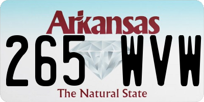 AR license plate 265WVW