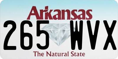 AR license plate 265WVX