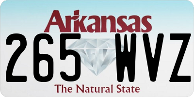 AR license plate 265WVZ