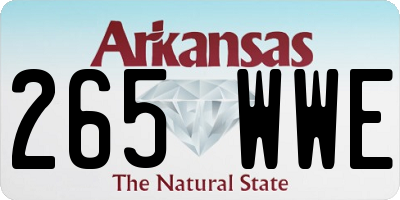 AR license plate 265WWE