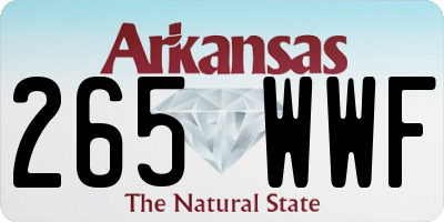 AR license plate 265WWF