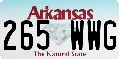 AR license plate 265WWG