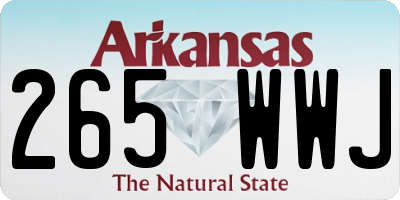 AR license plate 265WWJ