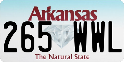 AR license plate 265WWL