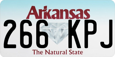 AR license plate 266KPJ