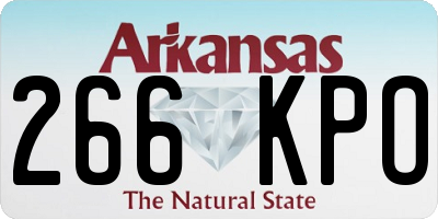 AR license plate 266KPO