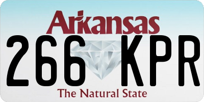 AR license plate 266KPR