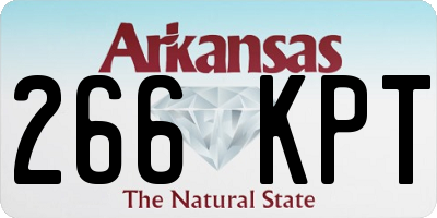 AR license plate 266KPT