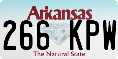 AR license plate 266KPW