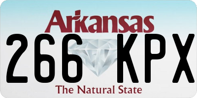 AR license plate 266KPX