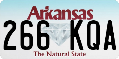 AR license plate 266KQA