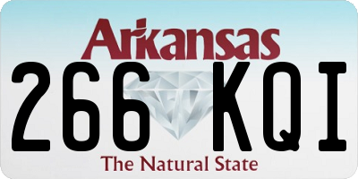 AR license plate 266KQI
