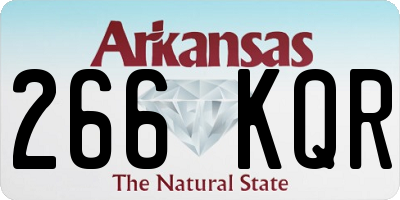 AR license plate 266KQR
