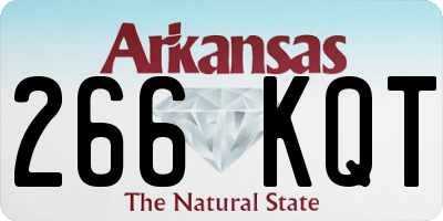 AR license plate 266KQT