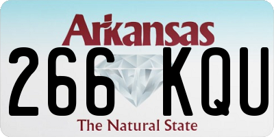 AR license plate 266KQU
